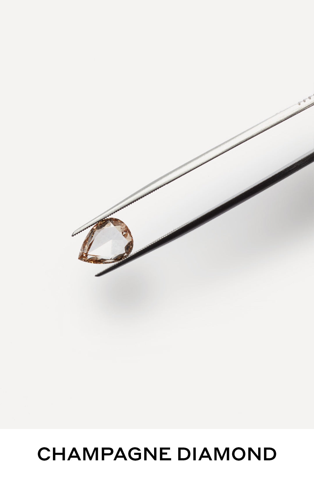 Loose Pear Champagne Diamond Stone