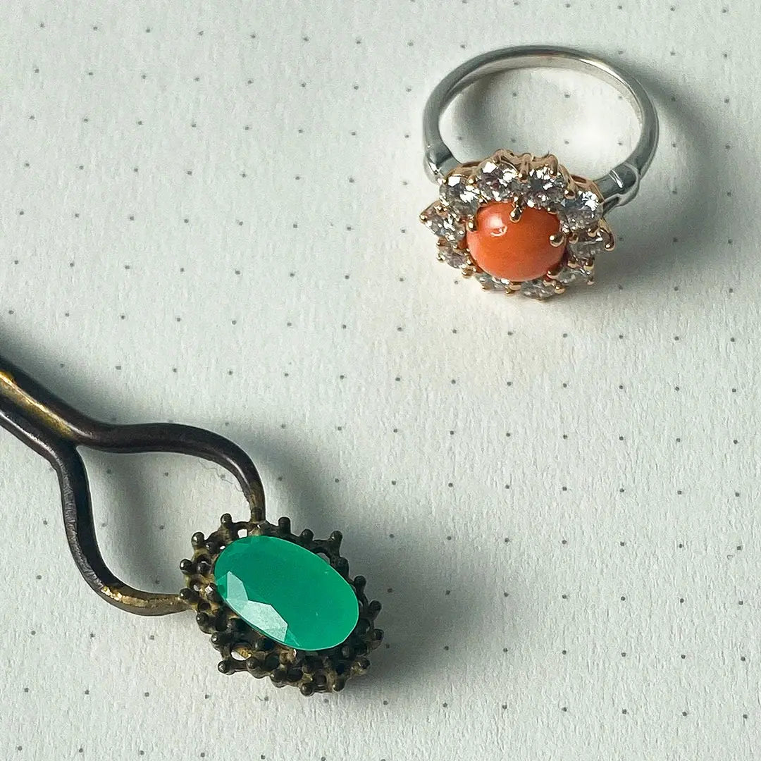 Custom Celestine Ring