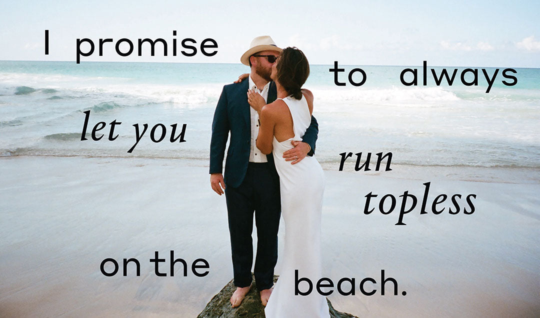 exchange vows at the beach