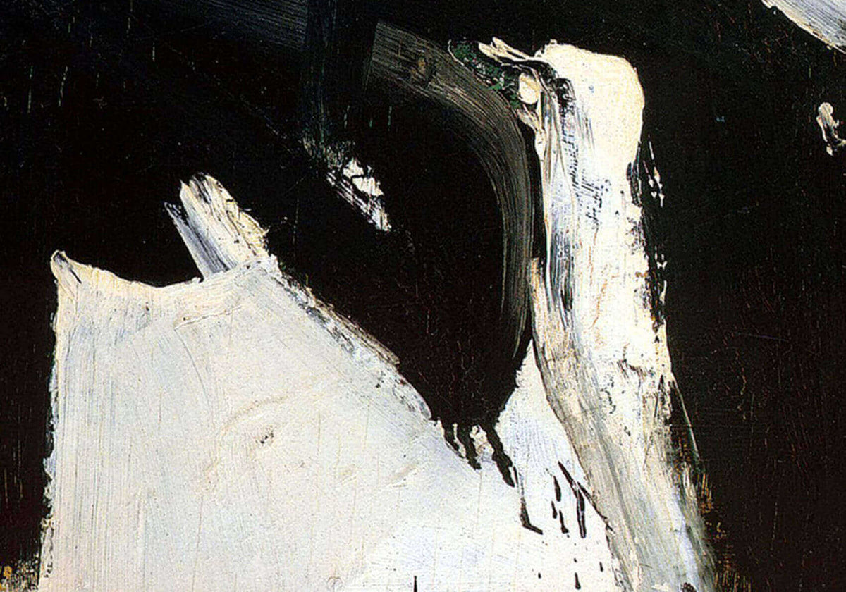 black and white painting