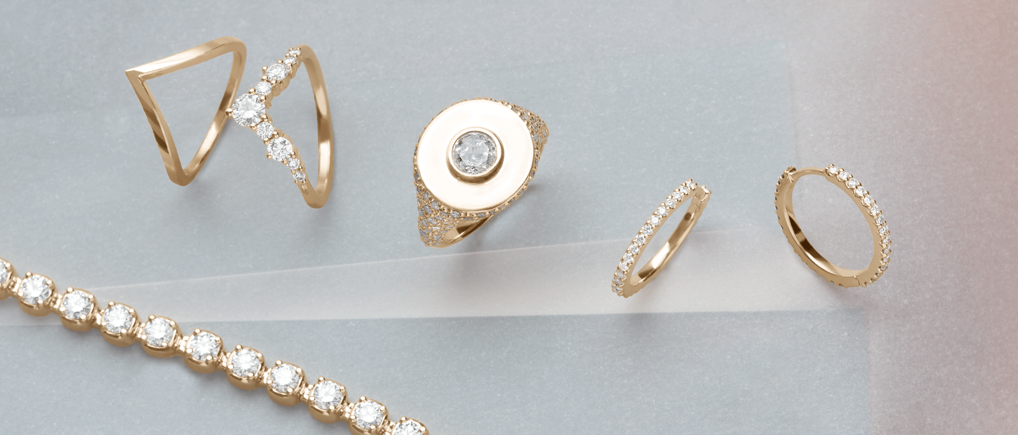 Men's and gender neutral wedding bands on anna sheffield's handmade objects dish