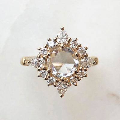 Petit Celestine Ring - Yellow Gold & White Diamond