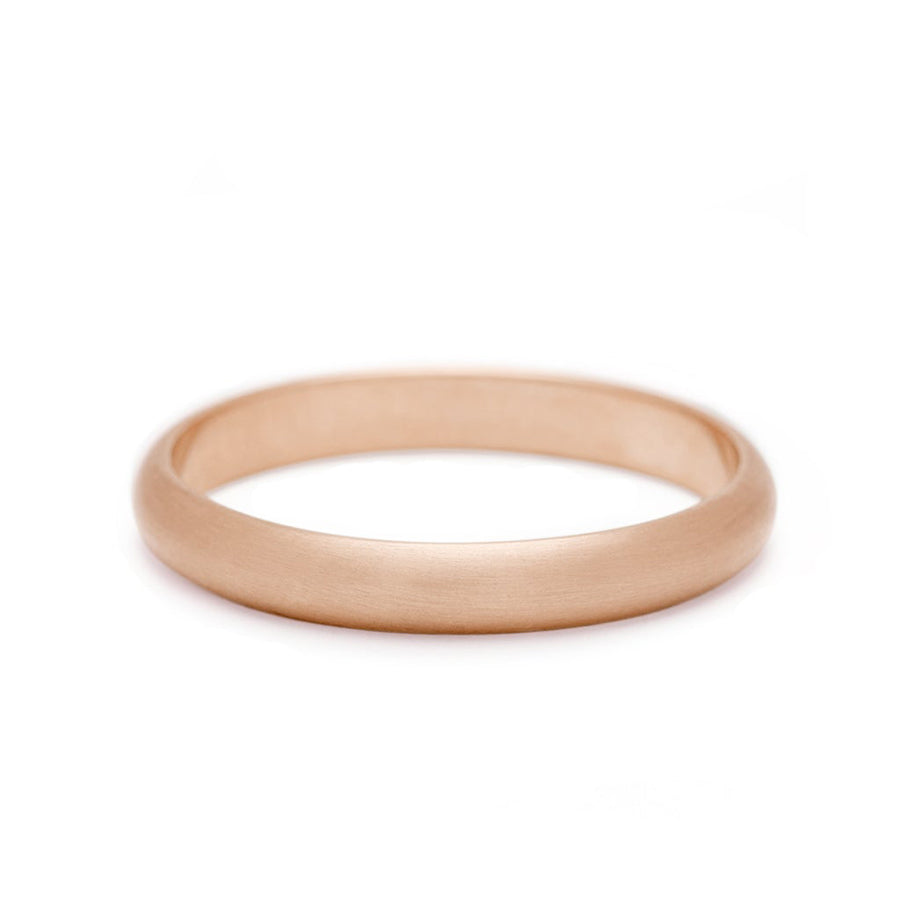 Classic Half Round Band - 14k Gold or Platinum