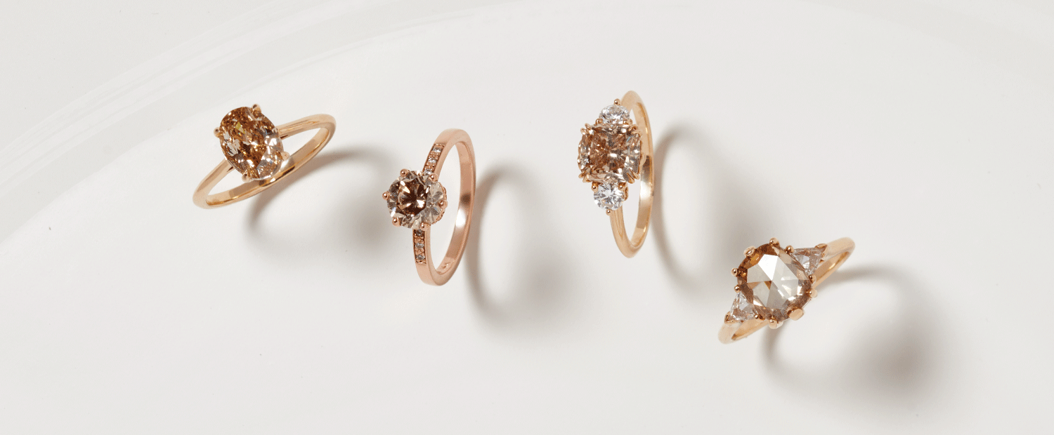Men's and gender neutral wedding bands on anna sheffield's handmade objects dish