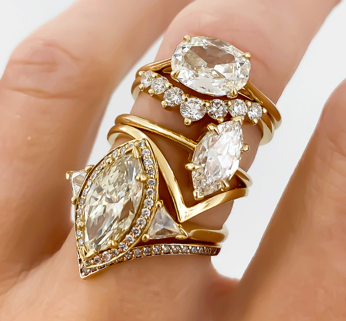 Custom and heirloom engagement rings by anna sheffield jewelry.