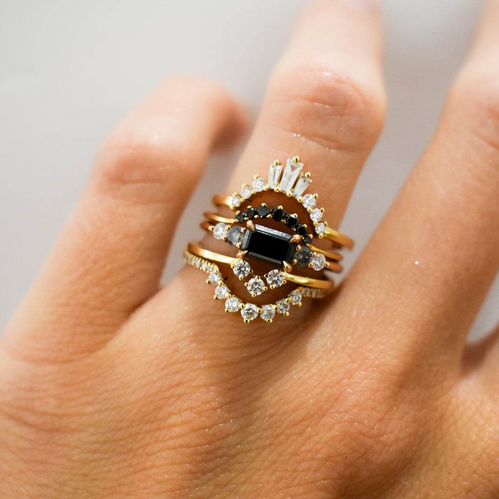 Luna Tiara Band Suite. Available in Rose Gold, Yellow Gold, White Gold.
