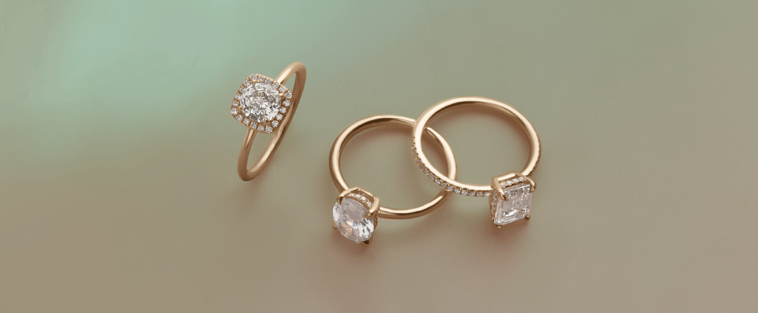 Men's and gender neutral wedding bands on anna sheffield's handmade objects dish