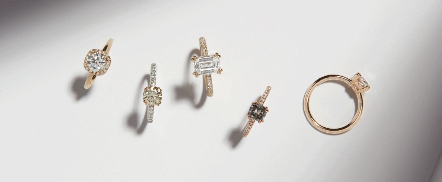 Men's and gender neutral wedding bands on anna sheffield's handmade objects dish