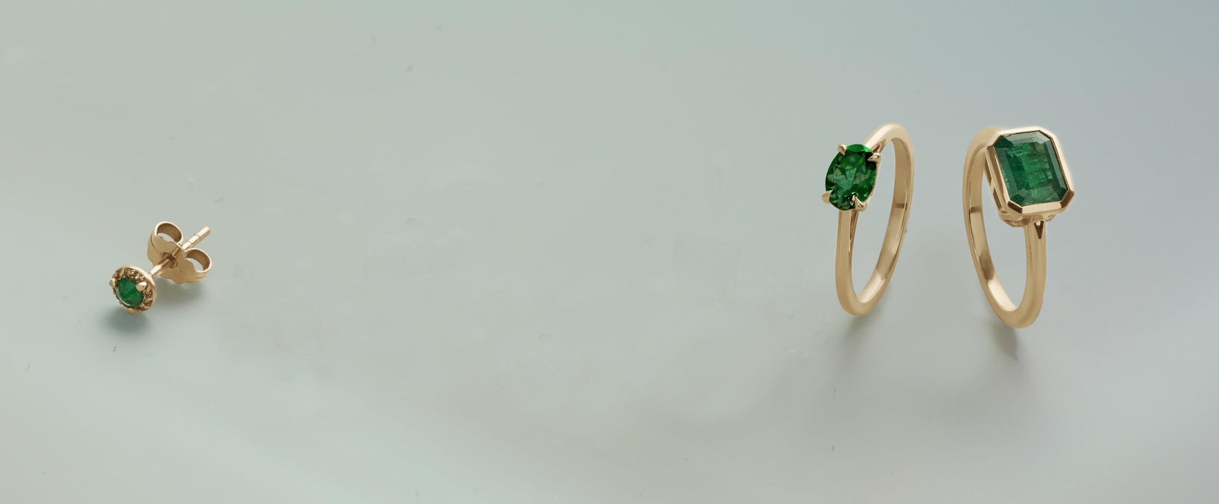 Men's and gender neutral wedding bands on anna sheffield's handmade objects dish