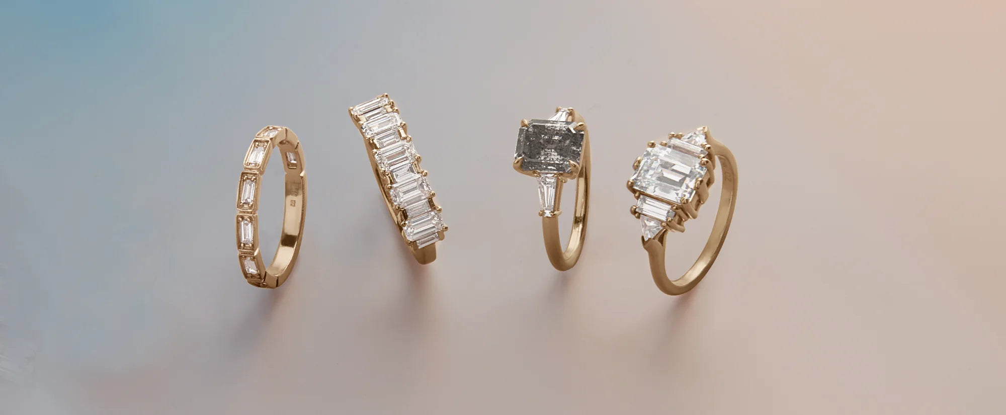 Men's and gender neutral wedding bands on anna sheffield's handmade objects dish