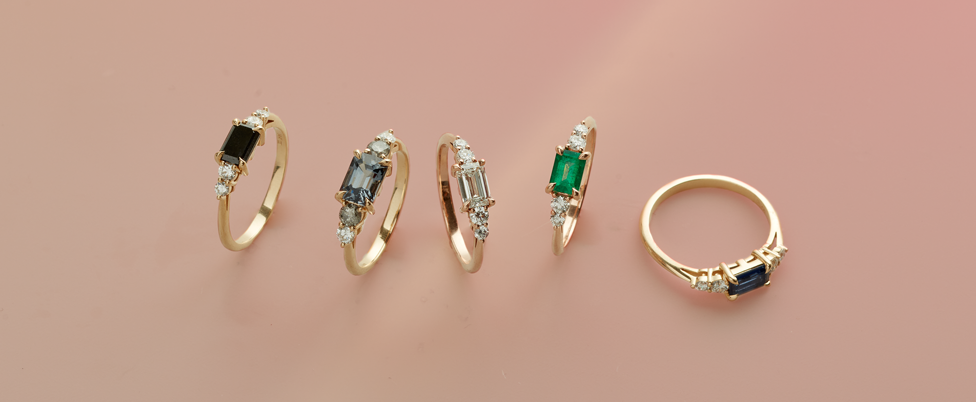 Men's and gender neutral wedding bands on anna sheffield's handmade objects dish