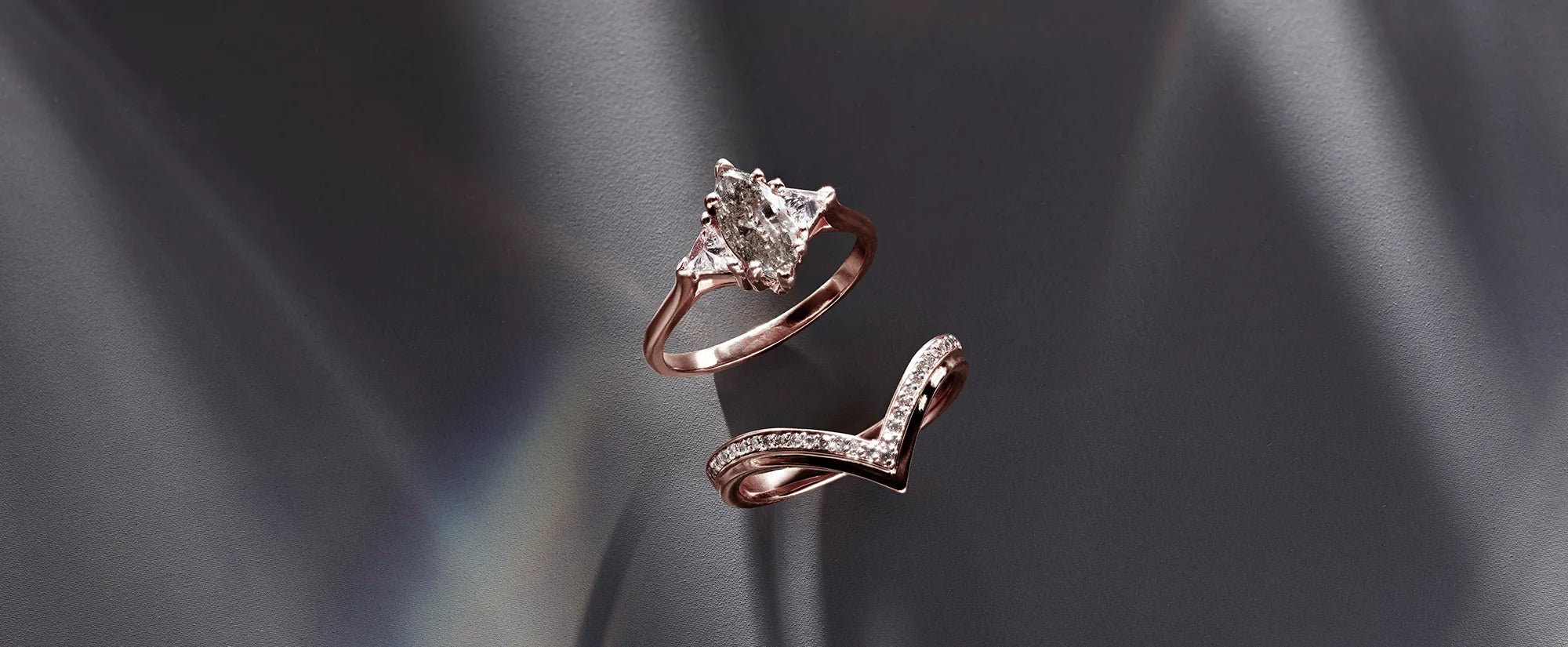 Men's and gender neutral wedding bands on anna sheffield's handmade objects dish