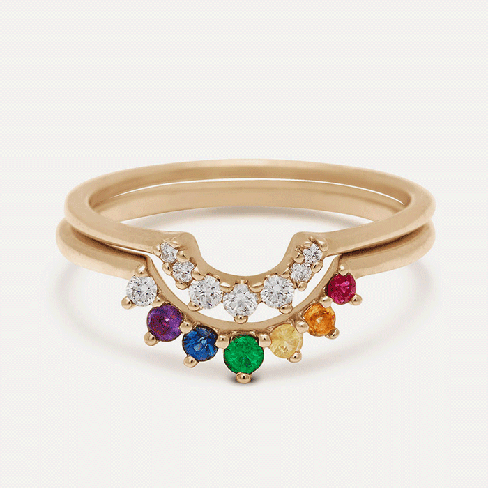 gemstone wedding bands