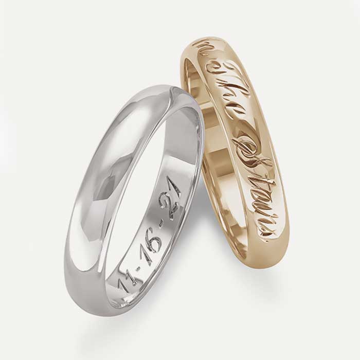 Engraved wedding bands by anna sheffield