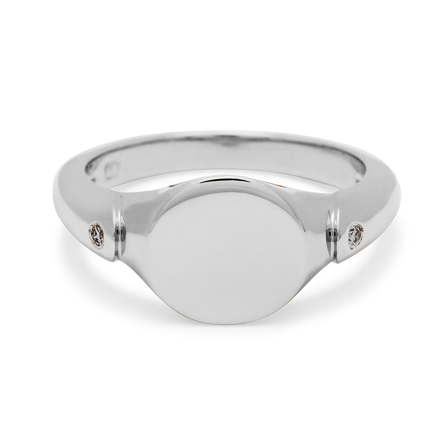 Classic Signet Ring - 14k Yellow Gold or Sterling Silver