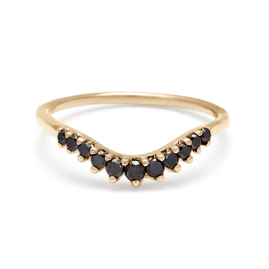Tiara Curve Band 14k Gold & Diamonds