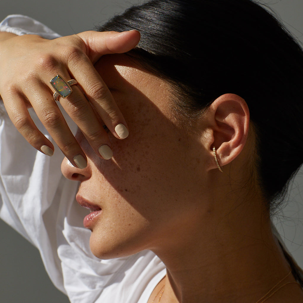 14k gold eari climber by anna sheffield