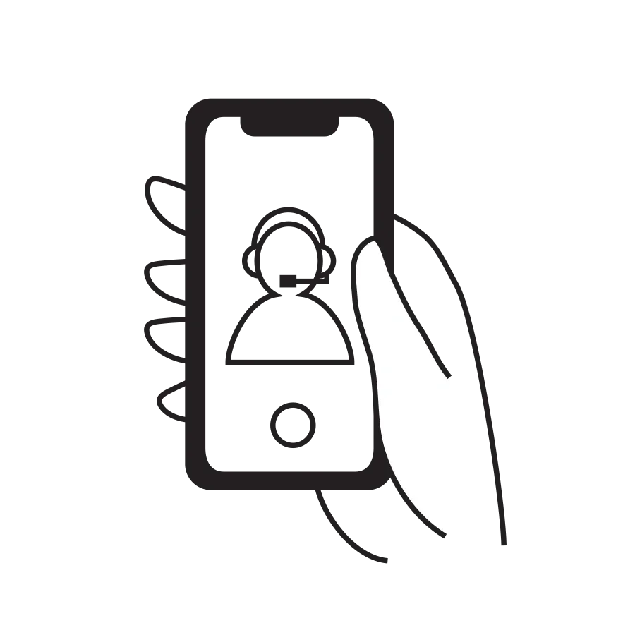 Contact page speak with an expert assistance icon
