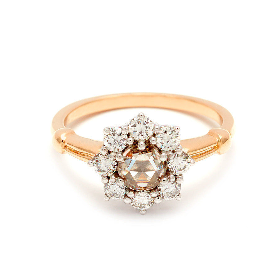 Petite Celestine Ring - 14k Gold & Champagne Diamond