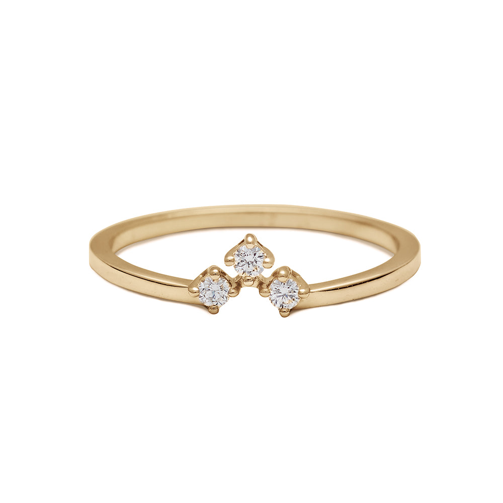 Bea Arrow Band 14k Gold & Diamonds