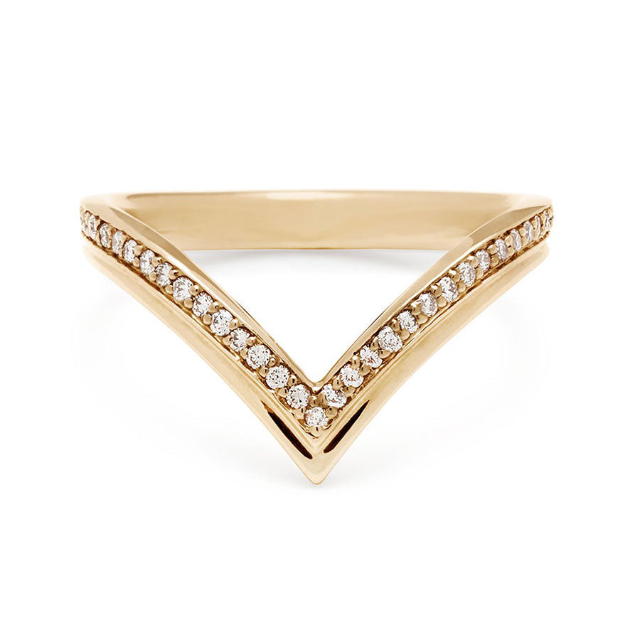 Butterfly Chrysalis Band 14k Gold & Diamonds