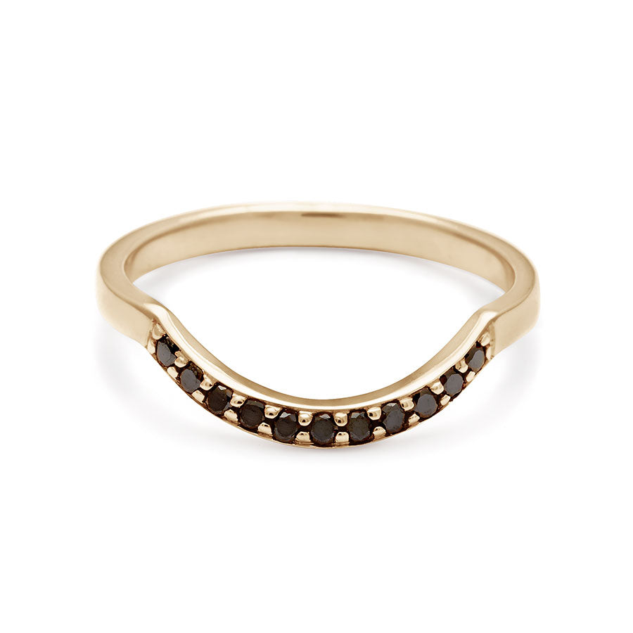 Diamond Dusted Curve Band 14k Gold & Diamonds