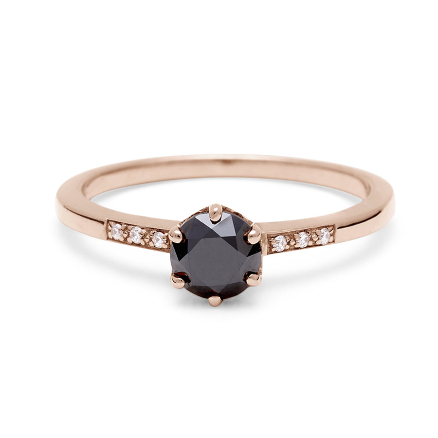 Hazeline Solitaire Ring 14K Gold & Diamond