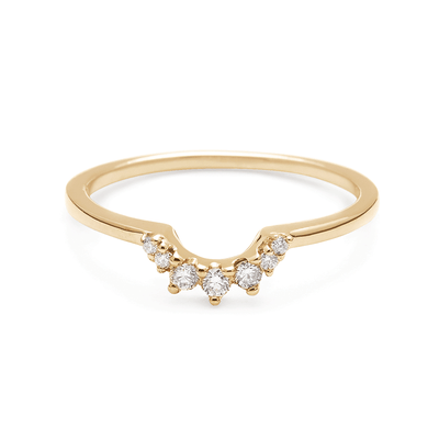 Tiara Band - 14k Gold & White Diamonds