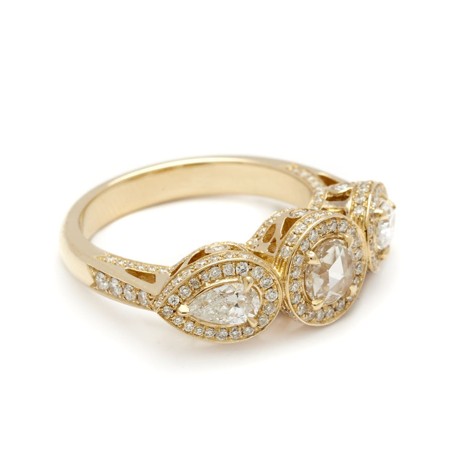 Astarte Ring - Yellow Gold & White Diamond (1.75ctw)