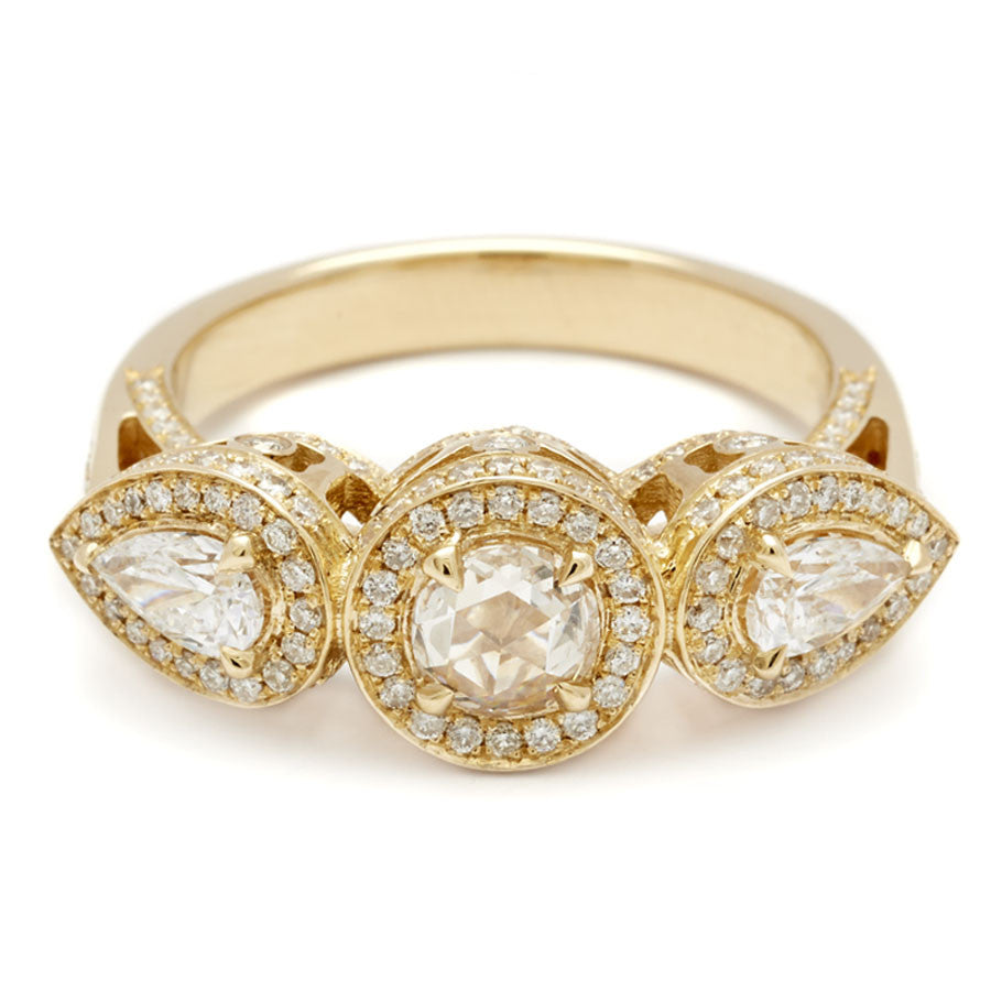 Astarte Ring - Yellow Gold & White Diamond (1.75ctw)
