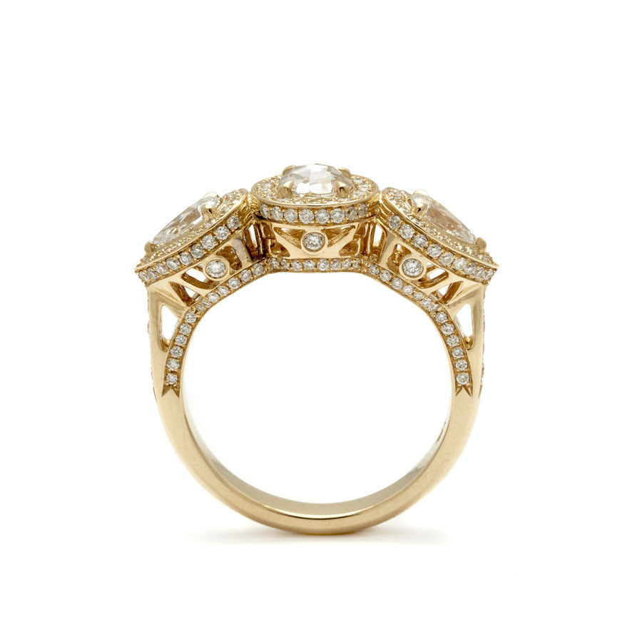 Astarte Ring - Yellow Gold & White Diamond (1.75ctw)