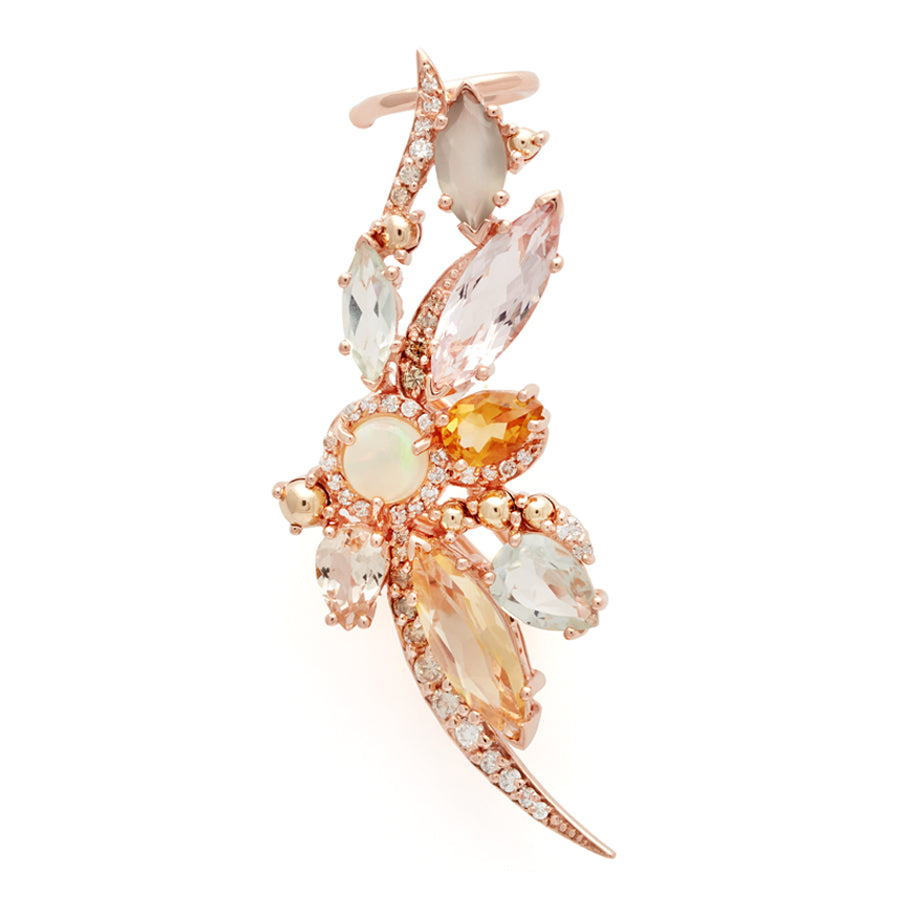 Swallowtail Earring (Rose Gold & Rose Quartz) - Was <s>$5,600<s/>